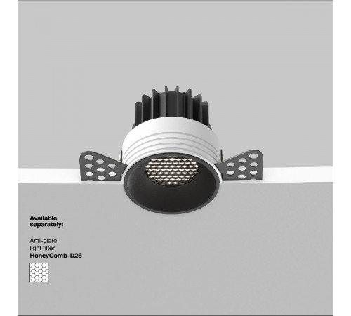 Встраиваемый светильник Maytoni Round DL058-7W4K-TRS-B Встраиваемый светильник Maytoni Round DL058-7W4K-TRS-B