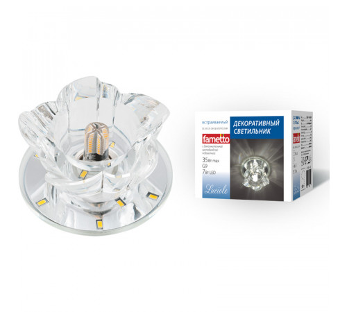 Встраиваемый светильник Fametto Luciole DLS-L125 G9 GLASSY/CLEAR UL-00000376 Встраиваемый светильник Fametto Luciole DLS-L125 G9 GLASSY/CLEAR UL-00000376