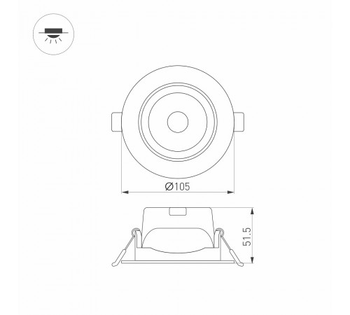 Светильник Downlight Arlight Polar 032311 Светильник Downlight Arlight Polar 032311