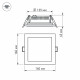 Встраиваемый светодиодный светильник Arlight LT-S160x160WH 12W Warm White 015562