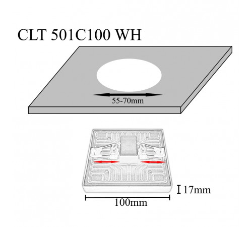 Встраиваемый светодиодный светильник Crystal Lux CLT 501C100 WH Встраиваемый светодиодный светильник Crystal Lux CLT 501C100 WH