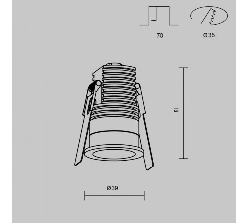 Встраиваемый светильник Maytoni Mini DL059-7W3K-BS Встраиваемый светильник Maytoni Mini DL059-7W3K-BS