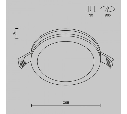 Встраиваемый светодиодный светильник Maytoni Phanton DL303-L7B