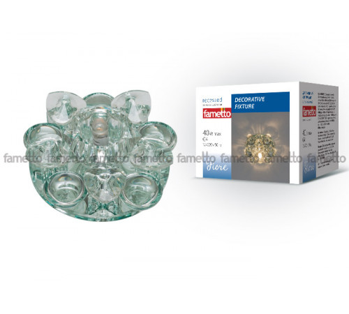 Встраиваемый светильник Fametto Fiore DLS-F123 G4 GLASSY/CLEAR Встраиваемый светильник Fametto Fiore DLS-F123 G4 GLASSY/CLEAR