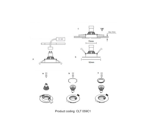 Встраиваемый светильник Crystal Lux CLT 059C1 WH Встраиваемый светильник Crystal Lux CLT 059C1 WH