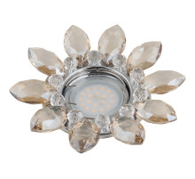 Встраиваемый светильник Fametto Peonia DLS-P112 GU5.3 CHROME/COGNAC+CLEAR 10542