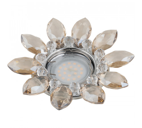 Встраиваемый светильник Fametto Peonia DLS-P112 GU5.3 CHROME/COGNAC+CLEAR 10542 Встраиваемый светильник Fametto Peonia DLS-P112 GU5.3 CHROME/COGNAC+CLEAR 10542