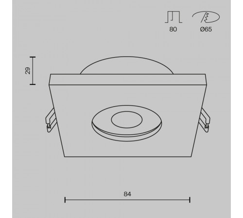 Встраиваемый светильник Maytoni Technical Stark DL083-01-GU10-SQ-W Встраиваемый светильник Maytoni Technical Stark DL083-01-GU10-SQ-W