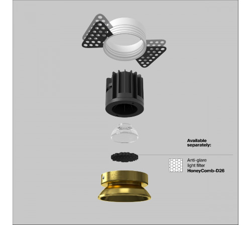 Встраиваемый светильник Maytoni Round DL058-12W3K-TRS-BS Встраиваемый светильник Maytoni Round DL058-12W3K-TRS-BS