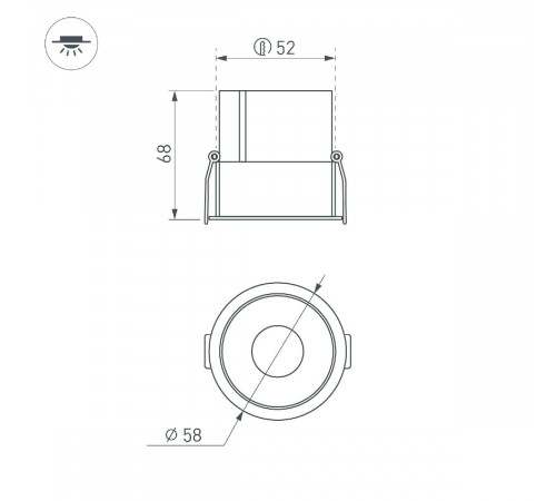 Встраиваемый светильник Arlight MS-ATLAS-BUILT-R58-10W Warm3000 035464(1) Встраиваемый светильник Arlight MS-ATLAS-BUILT-R58-10W Warm3000 035464(1)