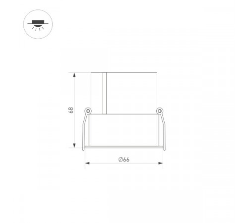 Встраиваемый светильник Arlight MS-Atlas-Built-R66-15W Warm3000 035455 Встраиваемый светильник Arlight MS-Atlas-Built-R66-15W Warm3000 035455