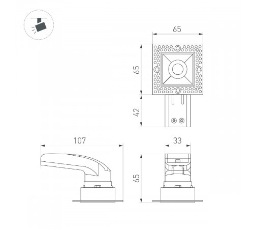 Встраиваемый светильник Arlight MS-RIALTO-TRIMLESS-S40x40-9W Day4000 048327 Встраиваемый светильник Arlight MS-RIALTO-TRIMLESS-S40x40-9W Day4000 048327