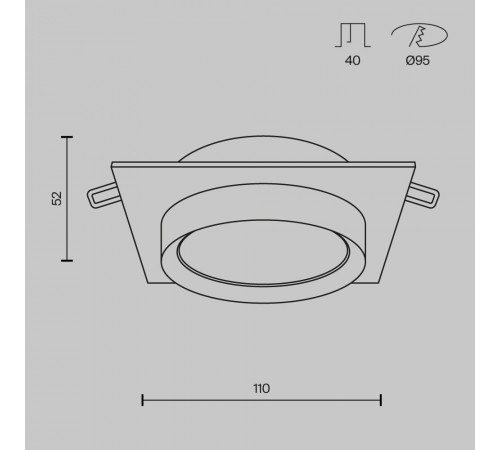 Встраиваемый светильник Maytoni Technical Hoop DL086-GX53-SQ-W Встраиваемый светильник Maytoni Technical Hoop DL086-GX53-SQ-W
