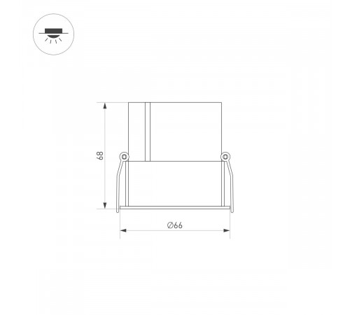 Встраиваемый светильник Arlight MS-Atlas-Built-R66-15W Warm3000 037185 Встраиваемый светильник Arlight MS-Atlas-Built-R66-15W Warm3000 037185