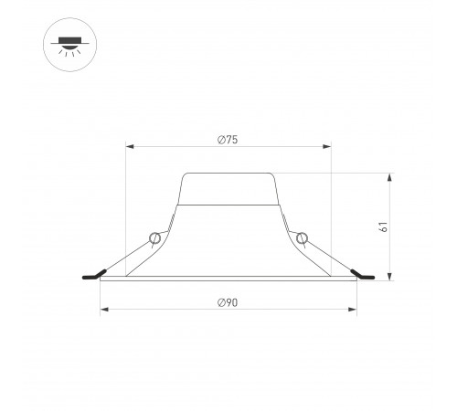 Встраиваемый светильник Arlight MS-BLIZZARD-BUILT-R90-6W Day4000 (BK, 100 deg, 230V) 036605 Встраиваемый светильник Arlight MS-BLIZZARD-BUILT-R90-6W Day4000 (BK, 100 deg, 230V) 036605