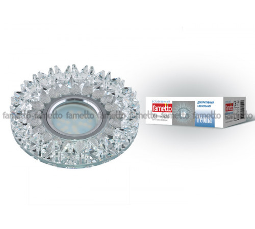 Встраиваемый светильник Fametto Peonia DLS-P101 GU5.3 CHROME/CLEAR Встраиваемый светильник Fametto Peonia DLS-P101 GU5.3 CHROME/CLEAR