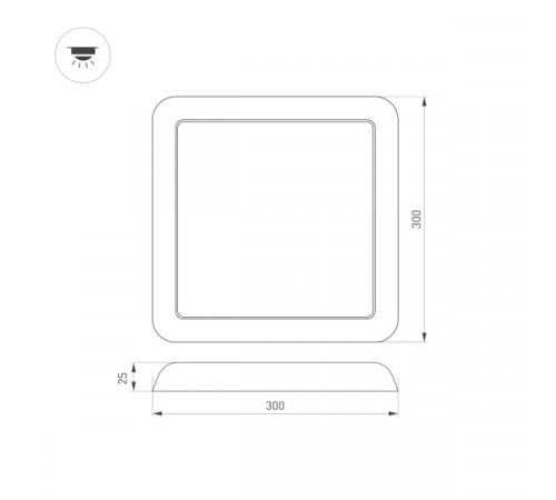 Встраиваемый светильник Arlight CL-Fiokk-S300x300-25W Day4000-Mix 034472 Встраиваемый светильник Arlight CL-Fiokk-S300x300-25W Day4000-Mix 034472