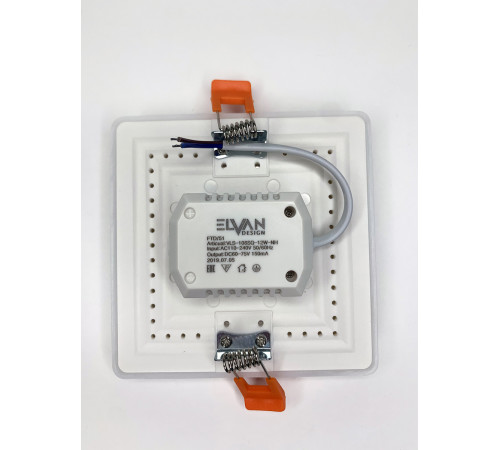Встраиваемый светильник Elvan VLS-108SQ-12W-NH-Wh Встраиваемый светильник Elvan VLS-108SQ-12W-NH-Wh