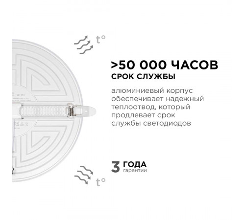 Встраиваемая светодиодная панель безрамочная Apeyron FLP 06-110 Встраиваемая светодиодная панель безрамочная Apeyron FLP 06-110