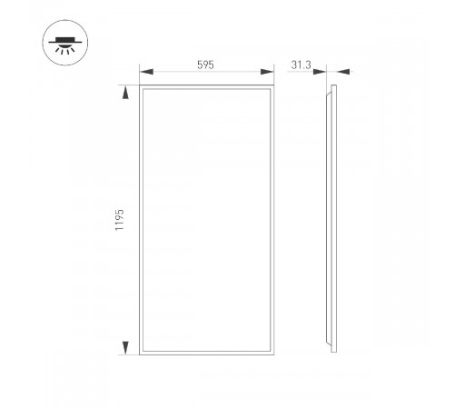 Панель светодиодная Arlight DL-TITAN-S600x1200-60W Day4000 052818