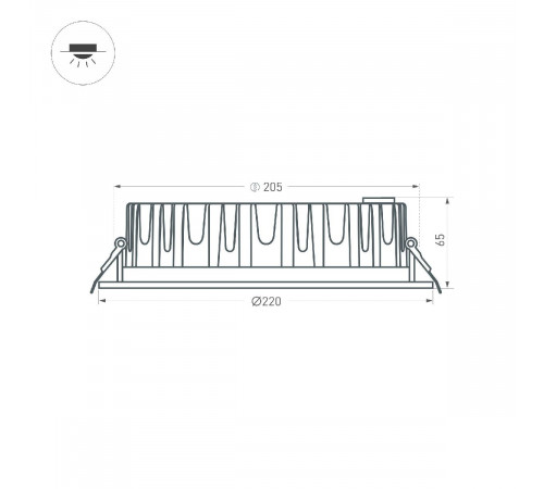 Встраиваемый светильник Arlight MS-MIST-BUILT-R220-30W Day4000 (WH, 110 deg, 230V) 039064 Встраиваемый светильник Arlight MS-MIST-BUILT-R220-30W Day4000 (WH, 110 deg, 230V) 039064