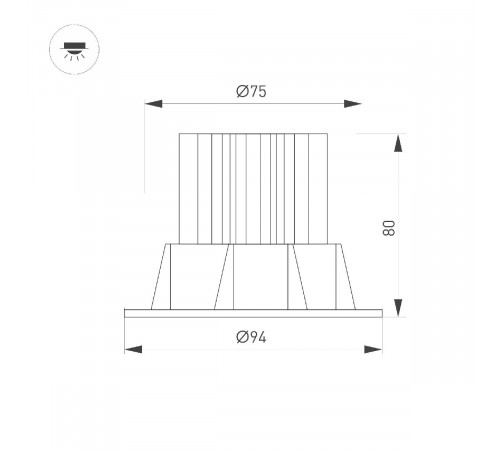Встраиваемый светильник Arlight MS-ATOLL-BUILT-TURN-R94-10W Warm3000 (WH, 36 deg, 230V) 044598 Встраиваемый светильник Arlight MS-ATOLL-BUILT-TURN-R94-10W Warm3000 (WH, 36 deg, 230V) 044598