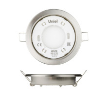 Встраиваемый светильник (UL-00005054) Uniel GX53/H2 Nickel 10 Prom