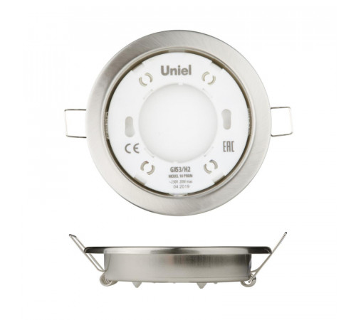 Встраиваемый светильник (UL-00005054) Uniel GX53/H2 Nickel 10 Prom Встраиваемый светильник (UL-00005054) Uniel GX53/H2 Nickel 10 Prom
