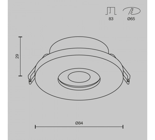 Встраиваемый светильник Maytoni Technical Stark DL083-01-GU10-RD-W