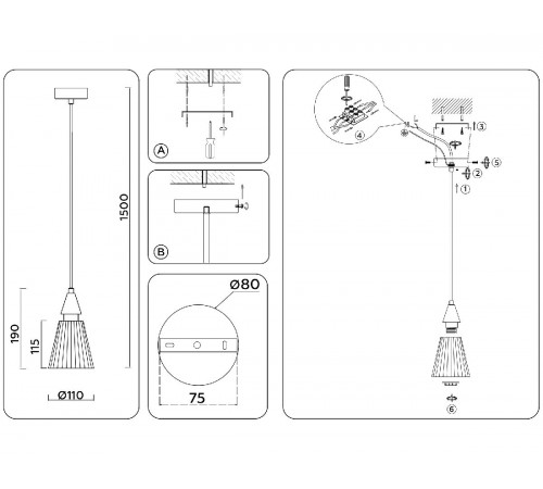 Подвесной светильник Ambrella Light High Light Heigh Light LH58111 Подвесной светильник Ambrella Light High Light Heigh Light LH58111