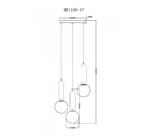 Подвесной светильник Myfar Pierre MR1166-1P Подвесной светильник Myfar Pierre MR1166-1P