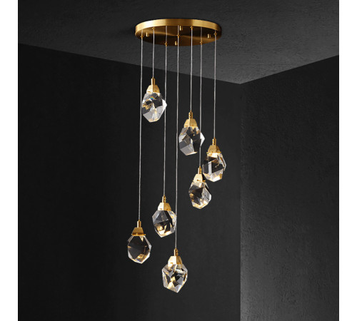 Подвесной светильник Delight Collection Crystal rock MD-020B-7 gold Подвесной светильник Delight Collection Crystal rock MD-020B-7 gold