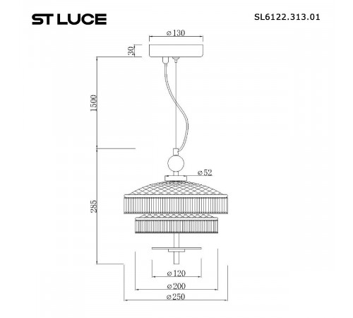 Подвесной светильник ST Luce Oriental SL6122.313.01 Подвесной светильник ST Luce Oriental SL6122.313.01