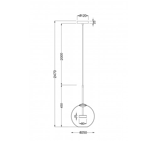 Подвесной светодиодный светильник Maytoni Cometa MOD055PL-L12G3K