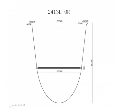 Подвесной светильник iLedex Rocks 2413L OR Подвесной светильник iLedex Rocks 2413L OR