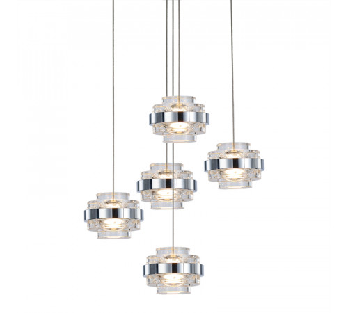 Подвесной светильник Delight Collection MD22030002 MD22030002-5A chrome/clear Подвесной светильник Delight Collection MD22030002 MD22030002-5A chrome/clear