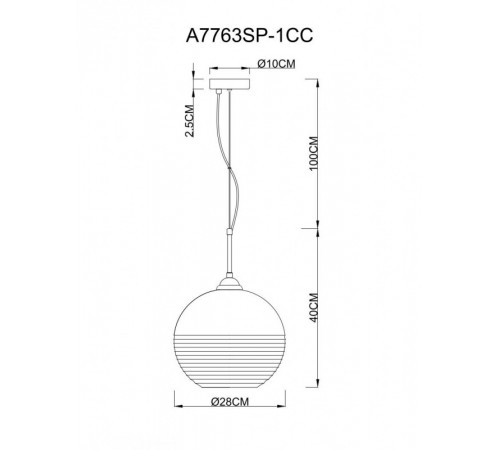 Подвесной светильник ARTE Lamp A7763SP-1CC
