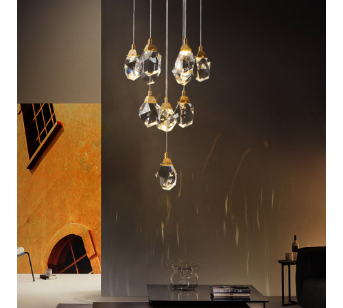 Подвесной светильник Delight Collection Crystal rock MD-020B-11 gold Подвесной светильник Delight Collection Crystal rock MD-020B-11 gold