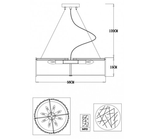 Подвесной светильник Arte Lamp Galatea A1222SP-8CC Подвесной светильник Arte Lamp Galatea A1222SP-8CC