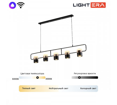 Подвесной светильник Lightera Rudolf LE114L-5B SMART Подвесной светильник Lightera Rudolf LE114L-5B SMART