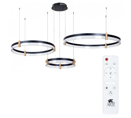 Подвесной светодиодный светильник Arte Lamp Mercury A2185SP-3BK Подвесной светодиодный светильник Arte Lamp Mercury A2185SP-3BK