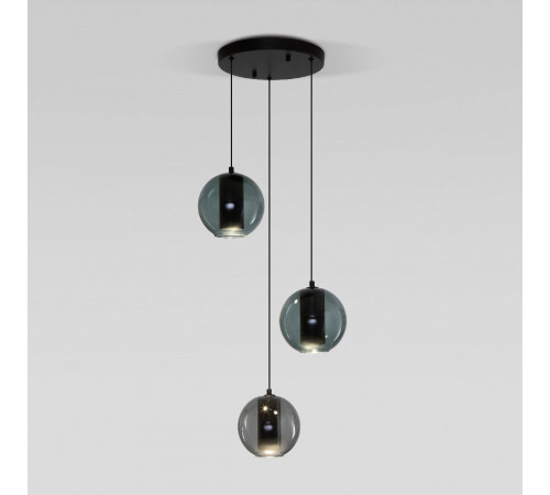 Подвесной светильник Eurosvet Cobble 50258/3 LED дымчатый/бирюзовый a064555 Подвесной светильник Eurosvet Cobble 50258/3 LED дымчатый/бирюзовый a064555