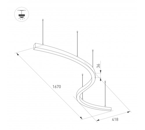 Подвесной светильник Arlight SP-Line-Hang-Arc-S3535-D800-65W Day4000 034050(1) Подвесной светильник Arlight SP-Line-Hang-Arc-S3535-D800-65W Day4000 034050(1)
