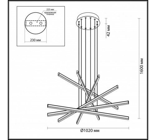 Подвесной светильник Odeon Light 3890/96L Подвесной светильник Odeon Light 3890/96L