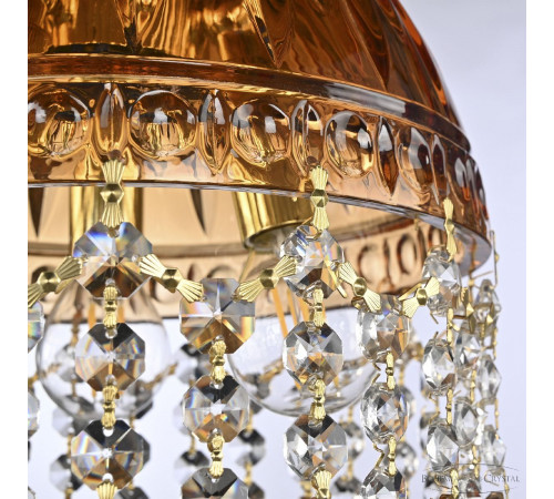 Подвесной светильник Bohemia Ivele Crystal 5478/22 G Amber/M-1G Leafs K721 Подвесной светильник Bohemia Ivele Crystal 5478/22 G Amber/M-1G Leafs K721
