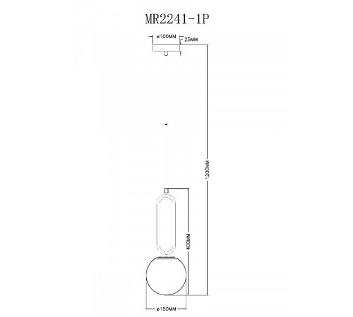 Подвесной светильник Myfar Pierre MR2241-1P Подвесной светильник Myfar Pierre MR2241-1P