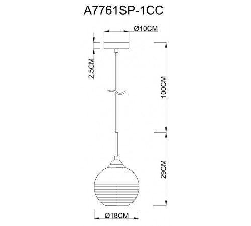 Подвесной светильник Arte Lamp Wave A7761SP-1CC
