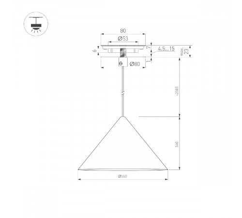Подвесной светильник Arlight SP-MAKOTO-R550-14W Warm2700 054401 Подвесной светильник Arlight SP-MAKOTO-R550-14W Warm2700 054401