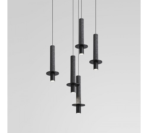 Подвесной светильник iLamp Lofty 10704P/1-D150 BK-GR Подвесной светильник iLamp Lofty 10704P/1-D150 BK-GR