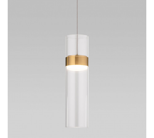 Подвесной светильник Eurosvet Lumen 50244/1 LED латунь/прозрачный a061286 Подвесной светильник Eurosvet Lumen 50244/1 LED латунь/прозрачный a061286